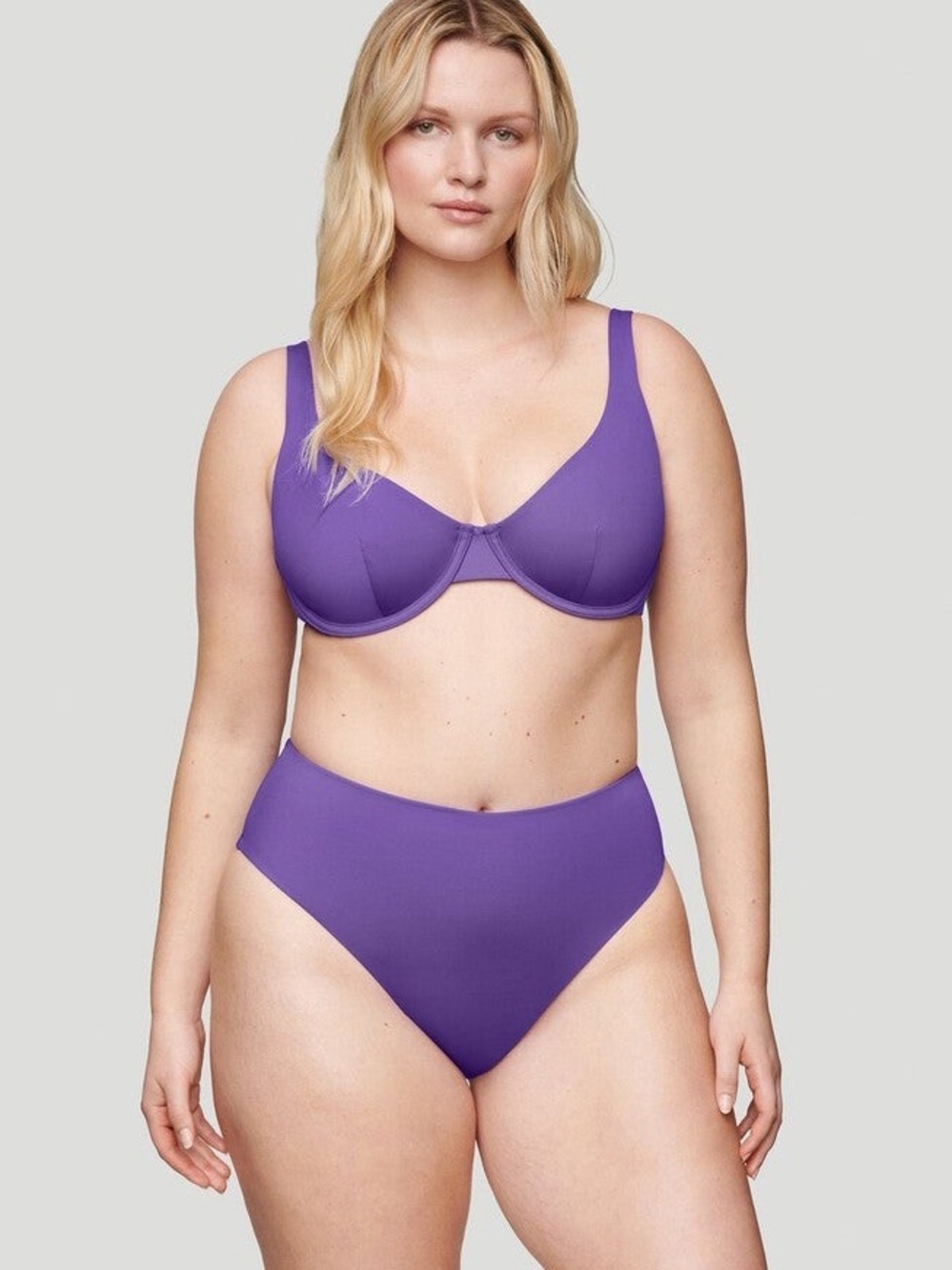Cuup Scoop Swim Top ONLY Ultraviolet Purple Adjustable 38F (runs small)